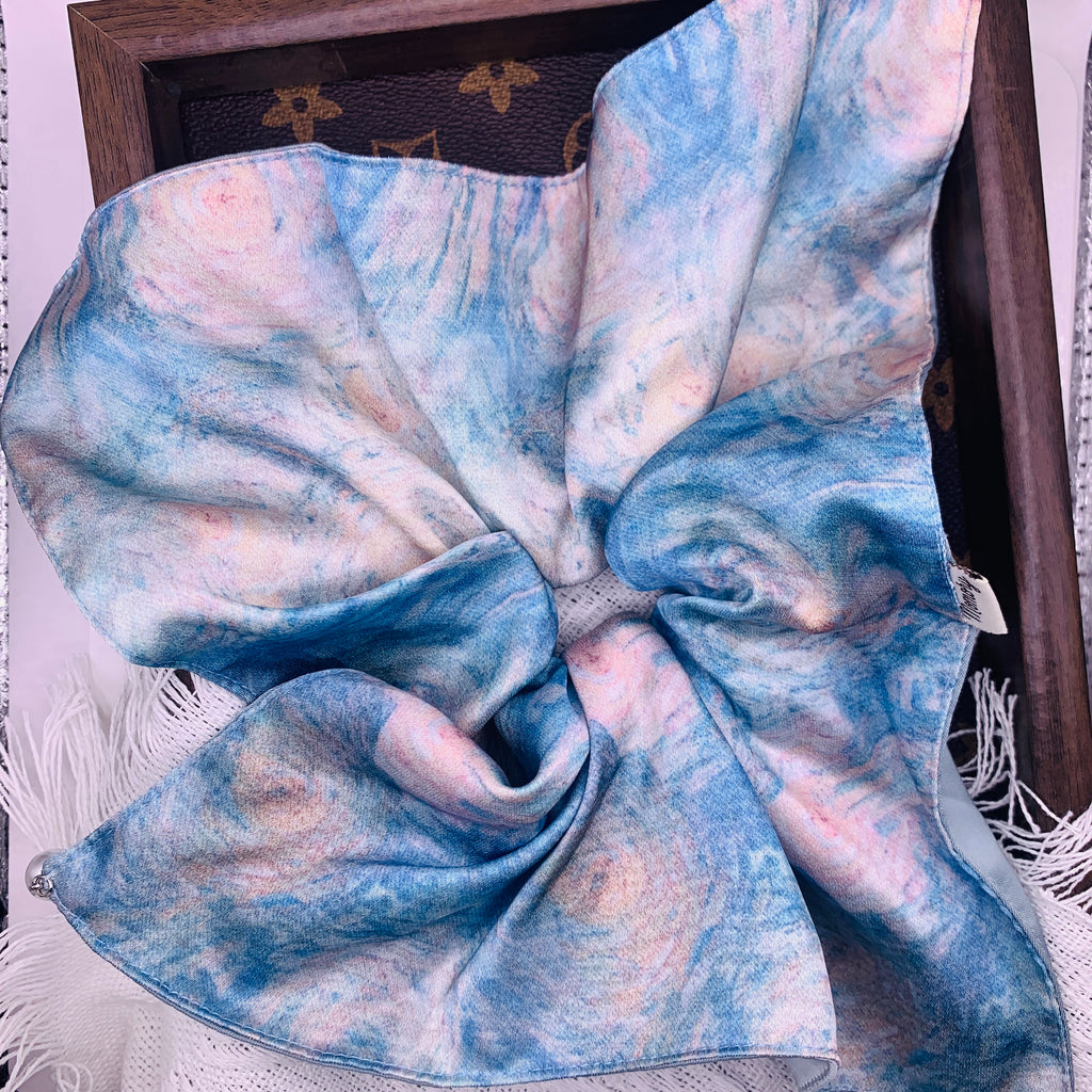 Haar Scrunchie mit Aquarelldruck 019