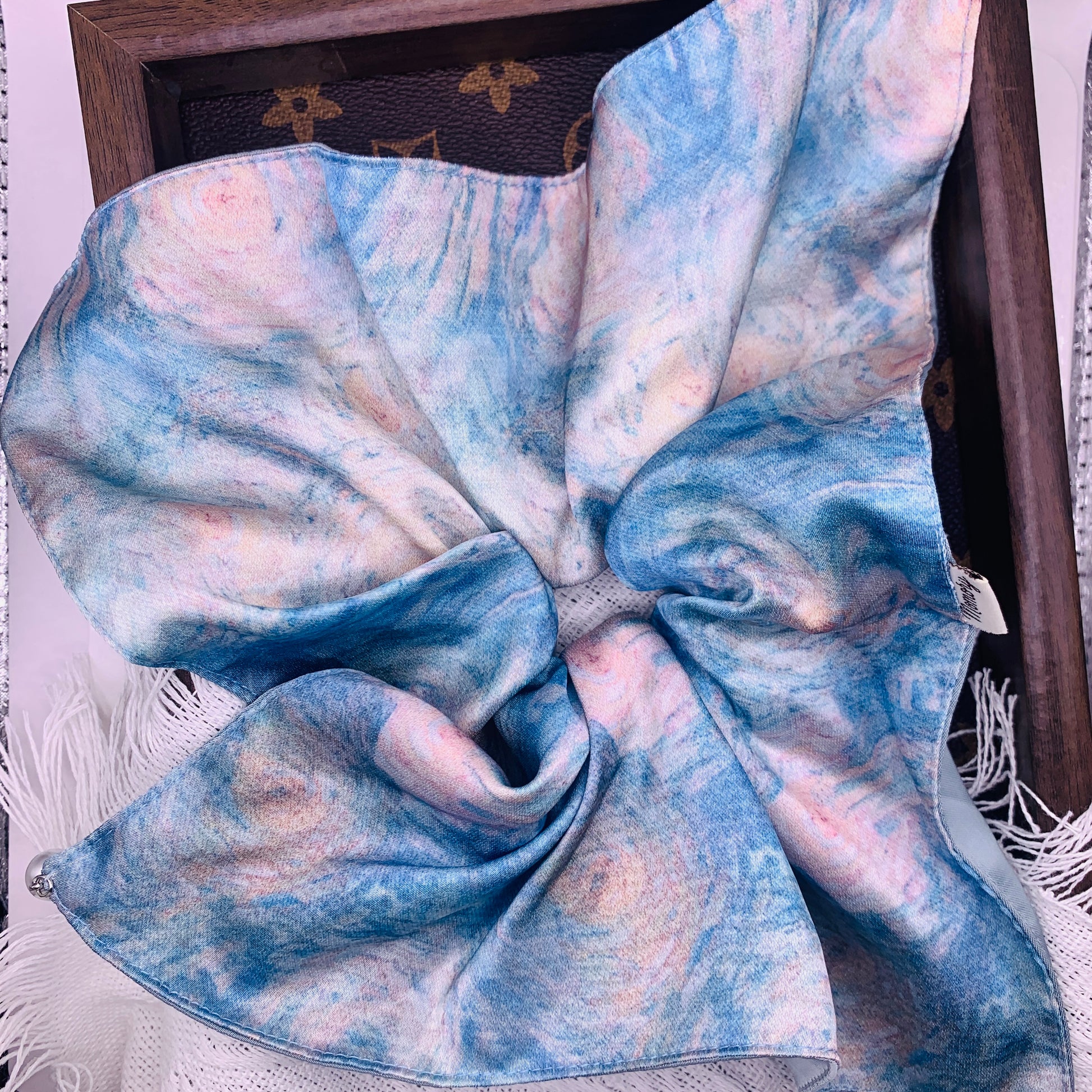 Haar Scrunchie mit Aquarelldruck 019