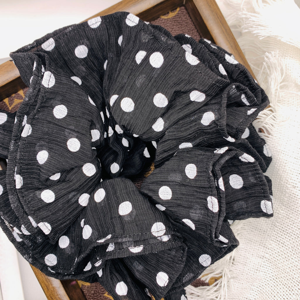 Polka black Dot double layer 049