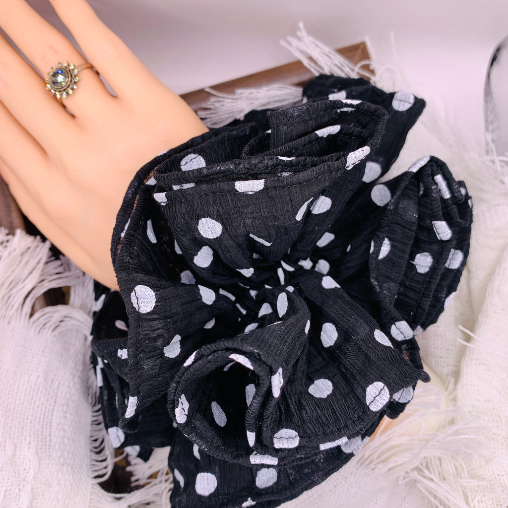 Polka black Dot double layer 049
