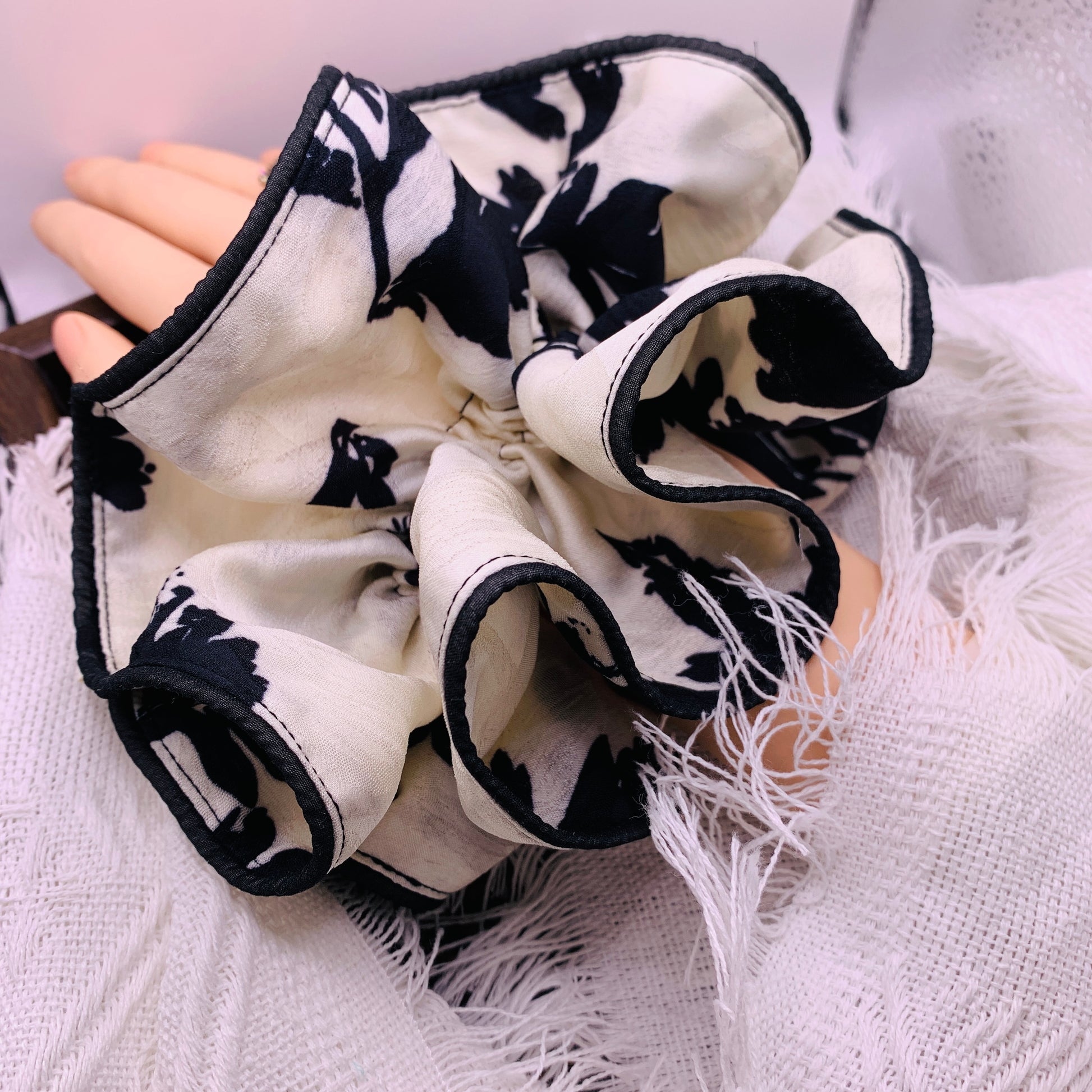 Soft cotton double-layer black line 061