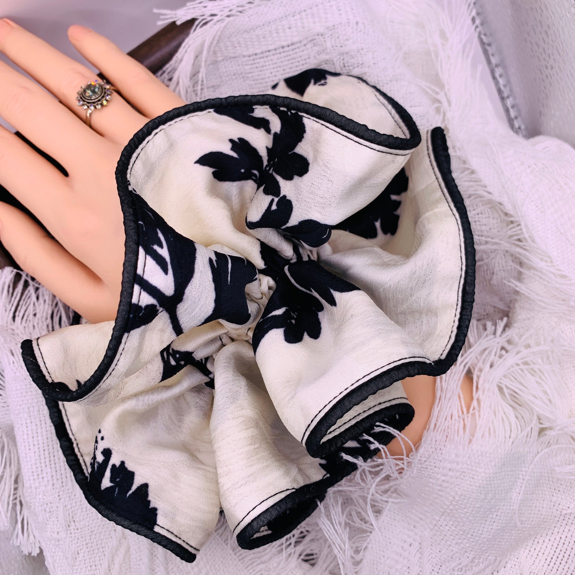 Soft cotton double-layer black line 061